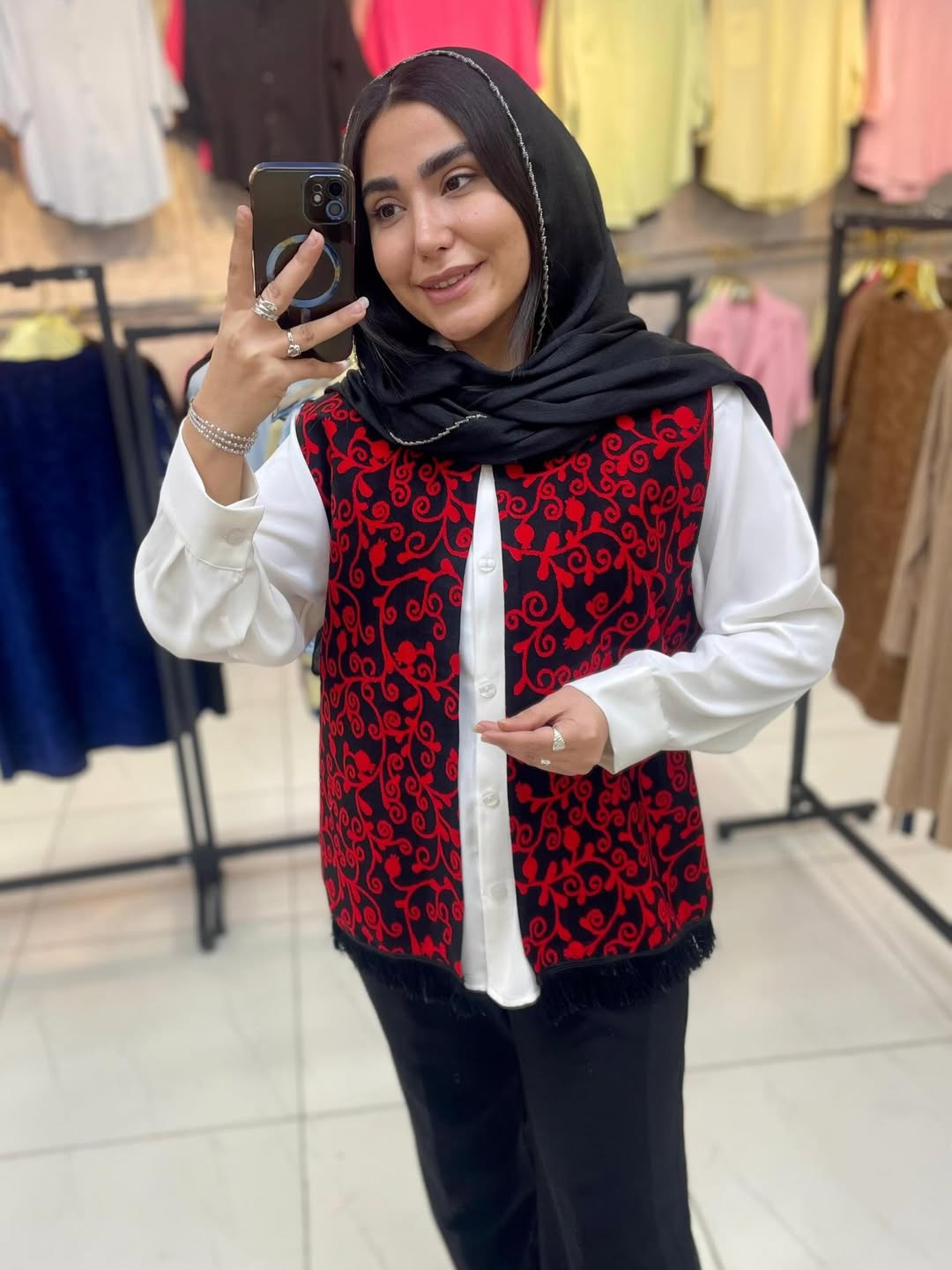 ست دو تیکه جلیقه و شومیز الیزه سایز ۳۸ تا ۴۸/۵۰